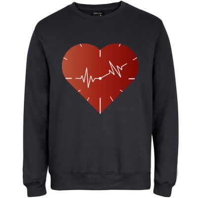 Heartbeats Unisex Fleecy Sweater - Full Thumbnail